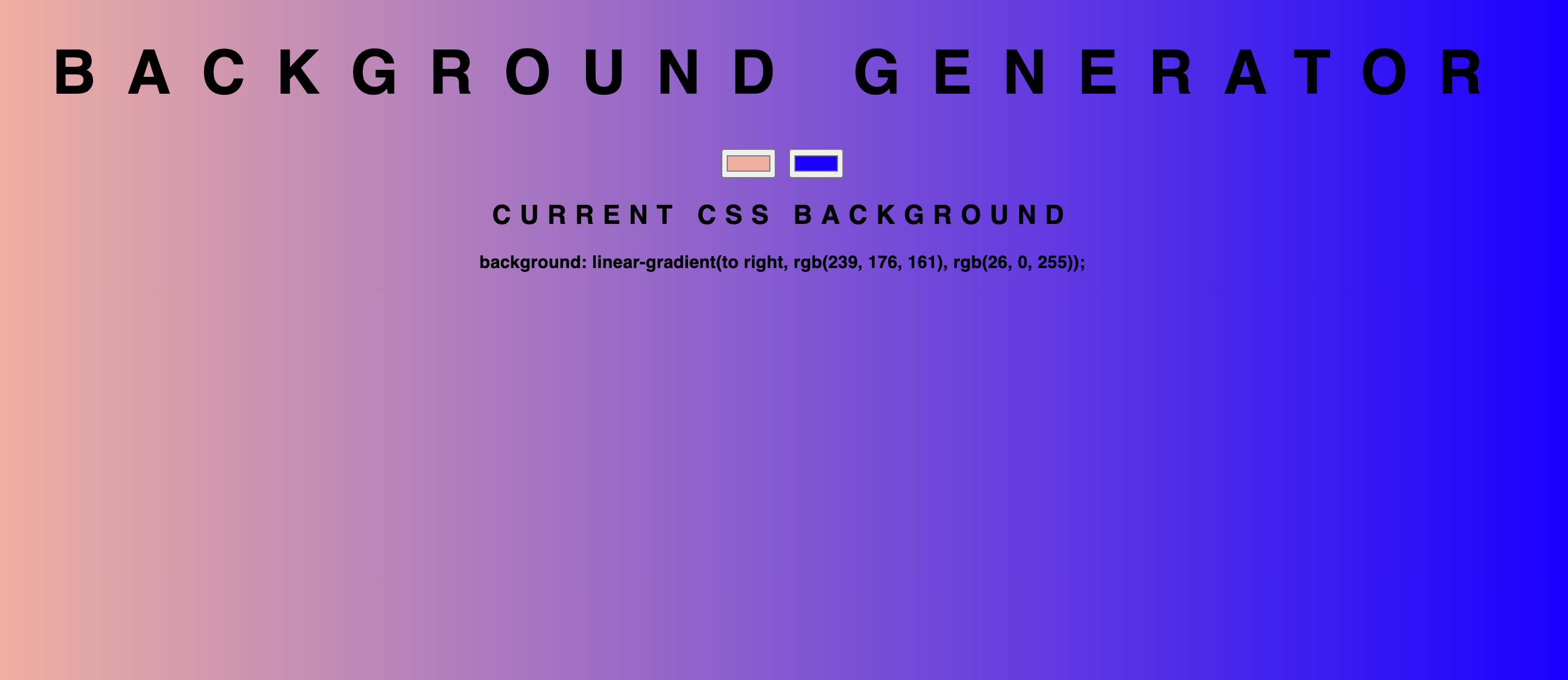 JS Gradient Background Generator