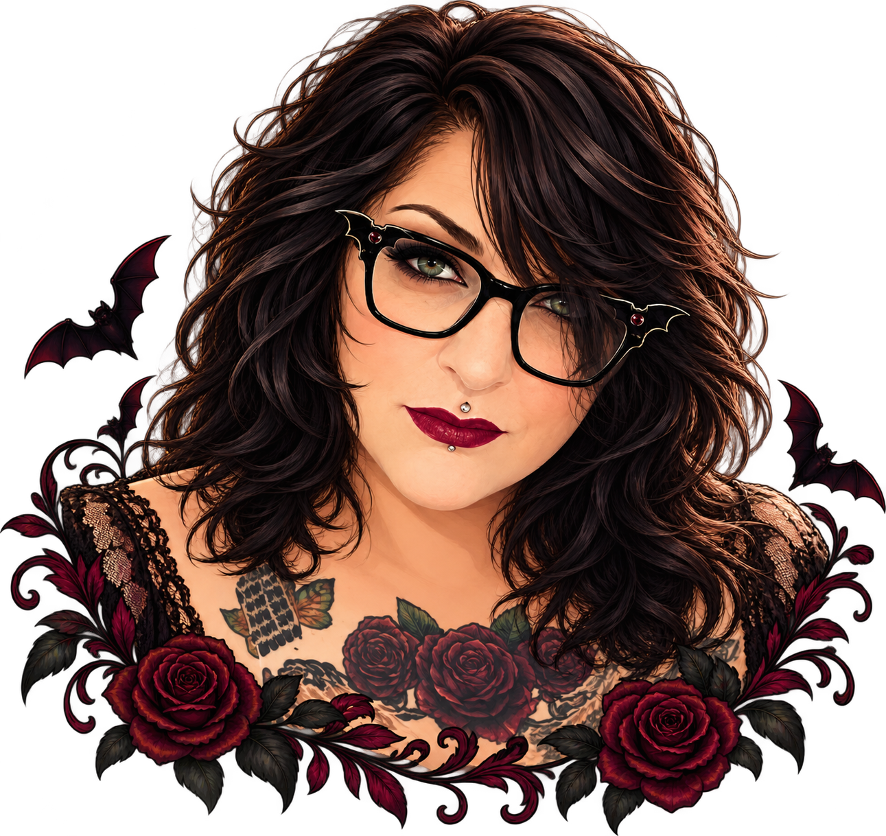 Illustrated portrait of author Tina Morlock
